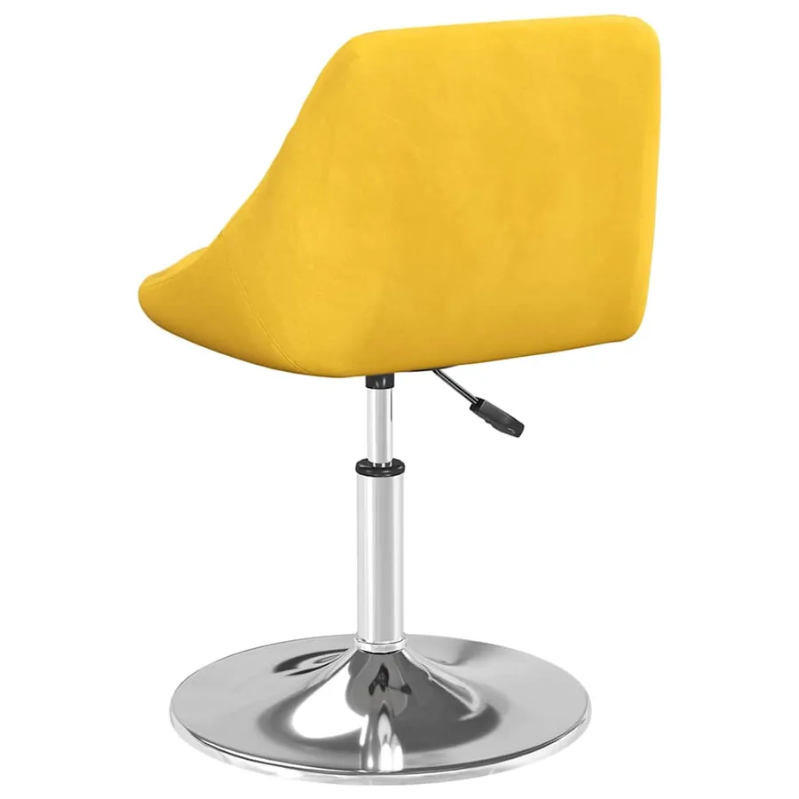 Chaises à manger pivotantes lot de 2 jaune moutarde velours - 6