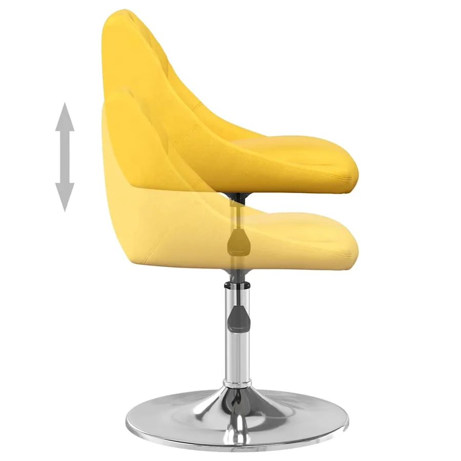 Chaises à manger pivotantes lot de 2 jaune moutarde velours - 7