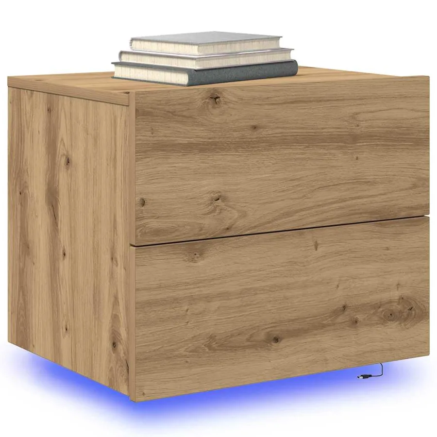 Cabinet de chevet Chêne artisanal 50 x 39 x 41 cm - 3