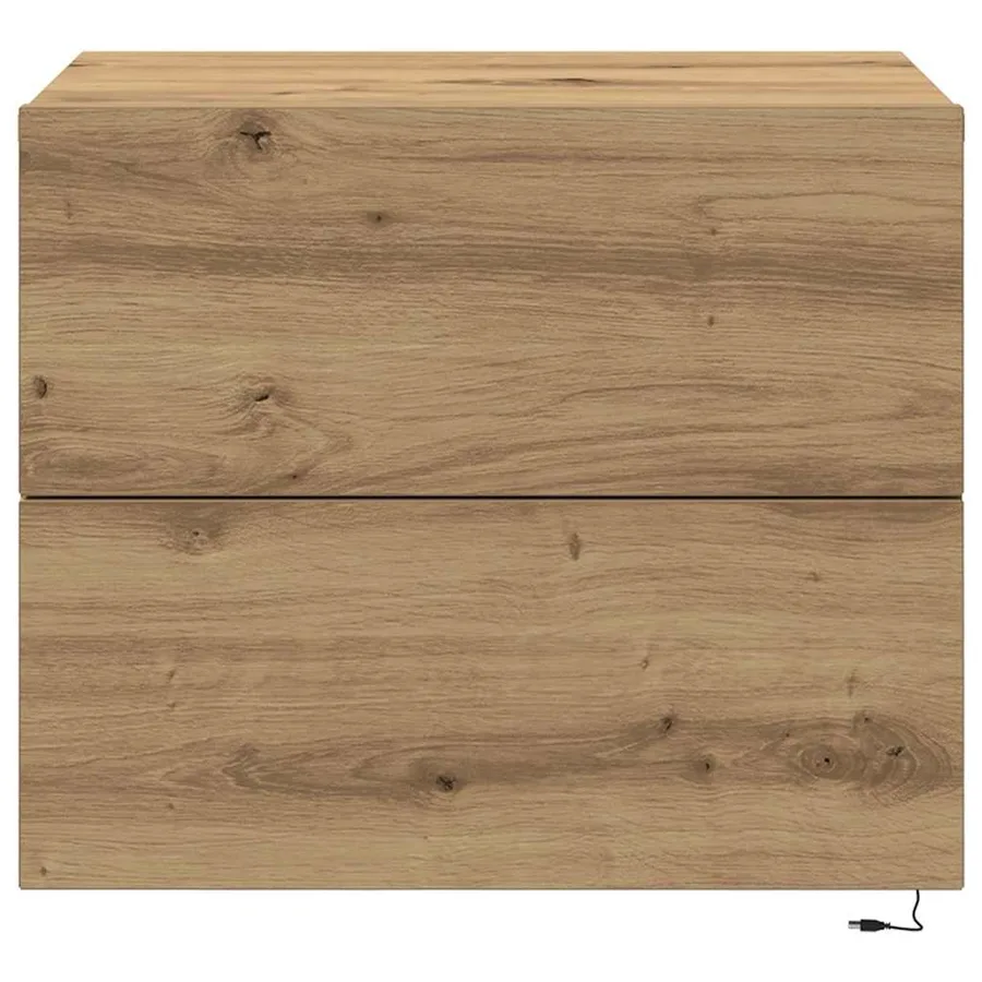 Cabinet de chevet Chêne artisanal 50 x 39 x 41 cm - 6