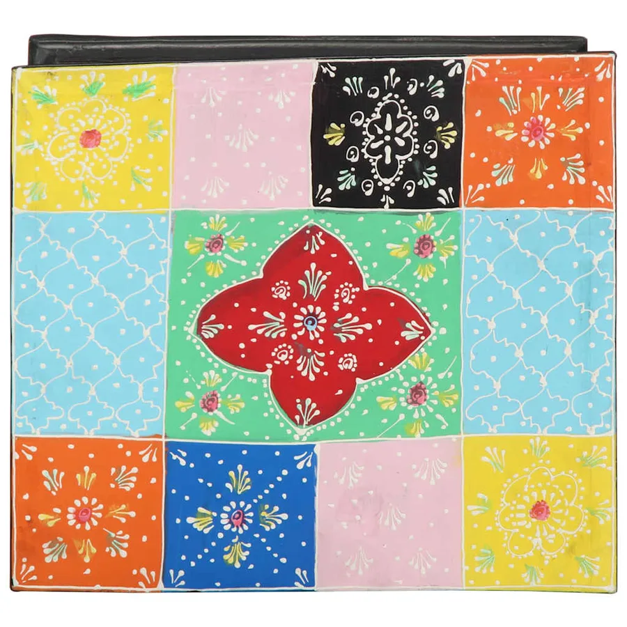 Cabinet de chevet avec tiroir Multicolore 40 x 35 x 45 cm - 5