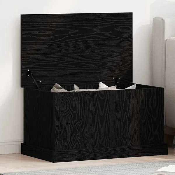 Boîte de Rangement Chêne noir 70 x 40 x 38 cm Bois d'ingénierie