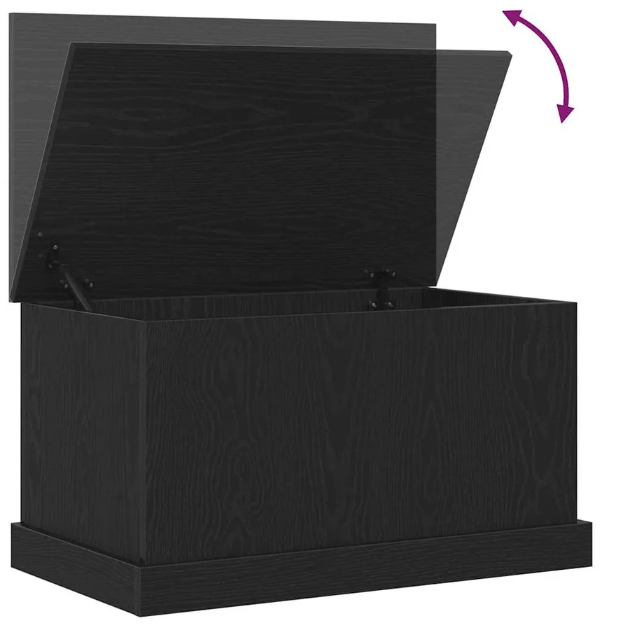 Boîte de Rangement Chêne noir 70 x 40 x 38 cm Bois d'ingénierie - 8