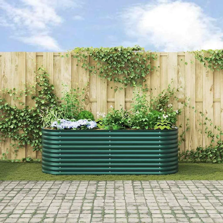 Lit surélevé Vert 240 x 80 x 81 cm Acier - 4