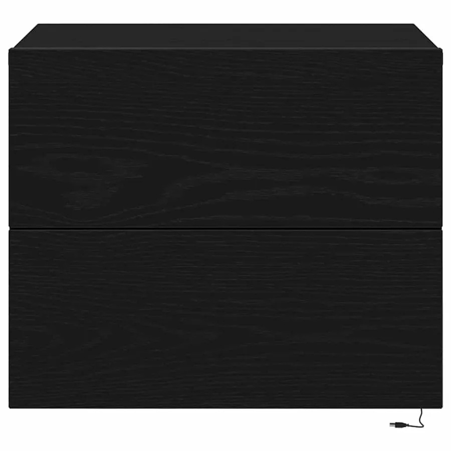 Cabinet de chevet Chêne noir 50 x 39 x 41 cm Bois d'ingénierie - 6