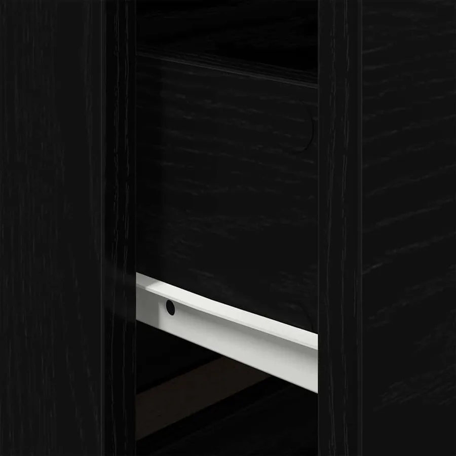Cabinet de chevet Chêne noir 50 x 39 x 41 cm Bois d'ingénierie - 8