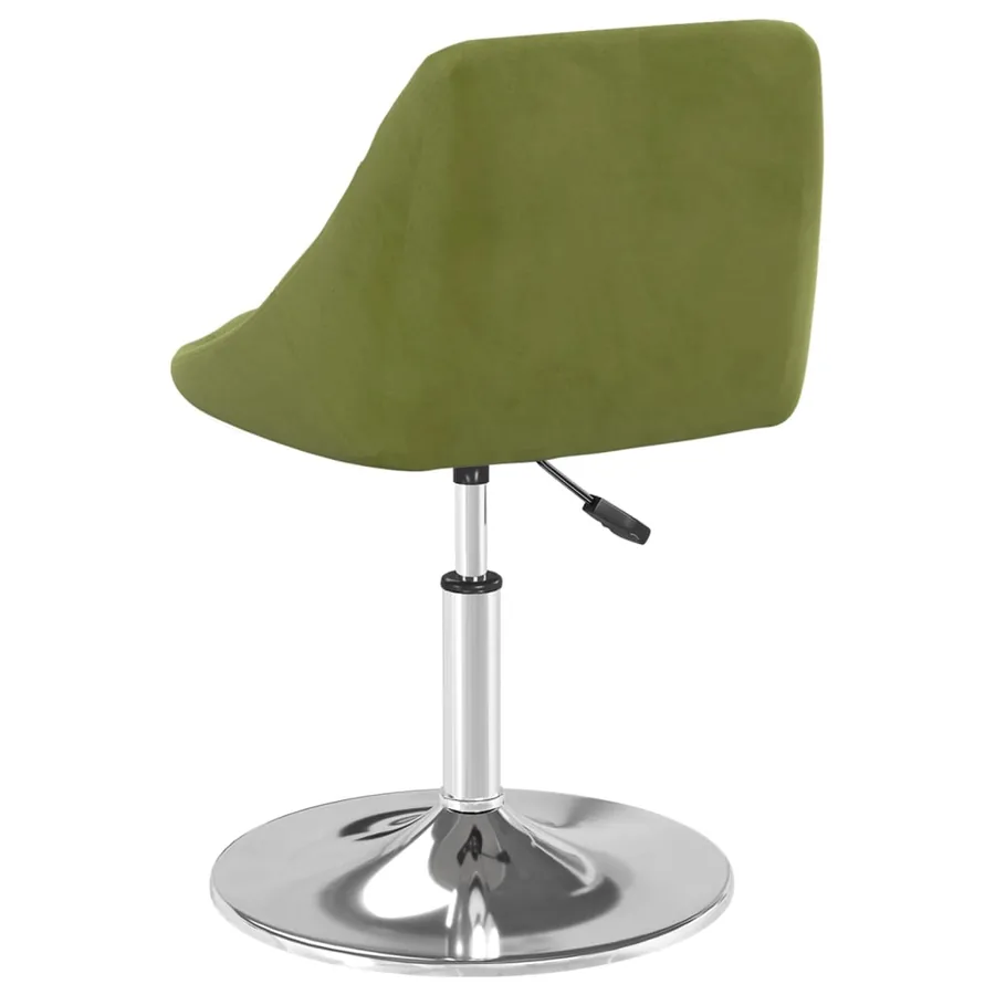 Chaises pivotantes à manger lot de 4 vert clair velours - 5