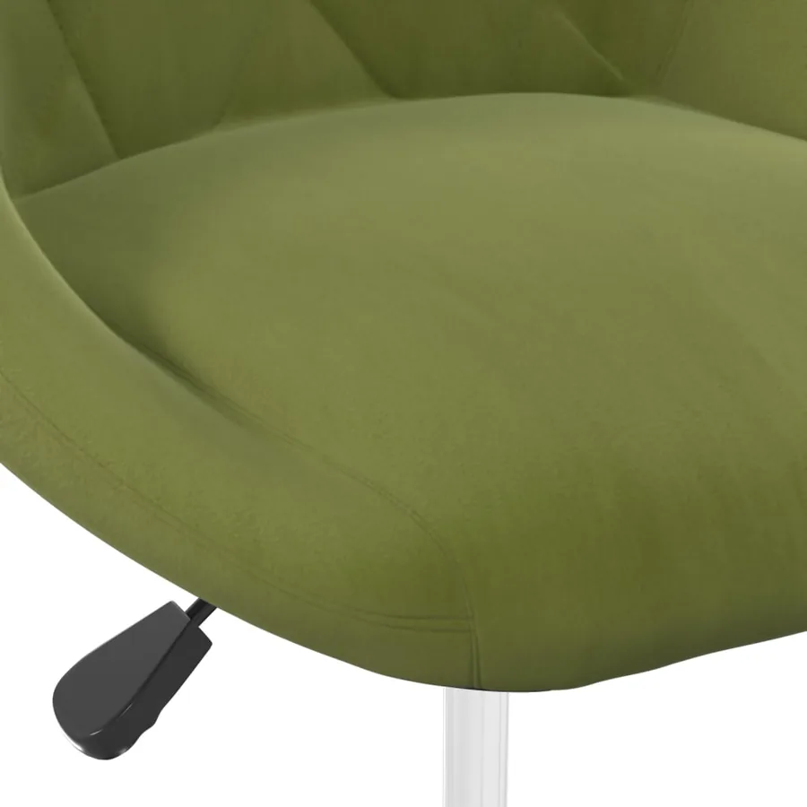 Chaises pivotantes à manger lot de 4 vert clair velours - 7