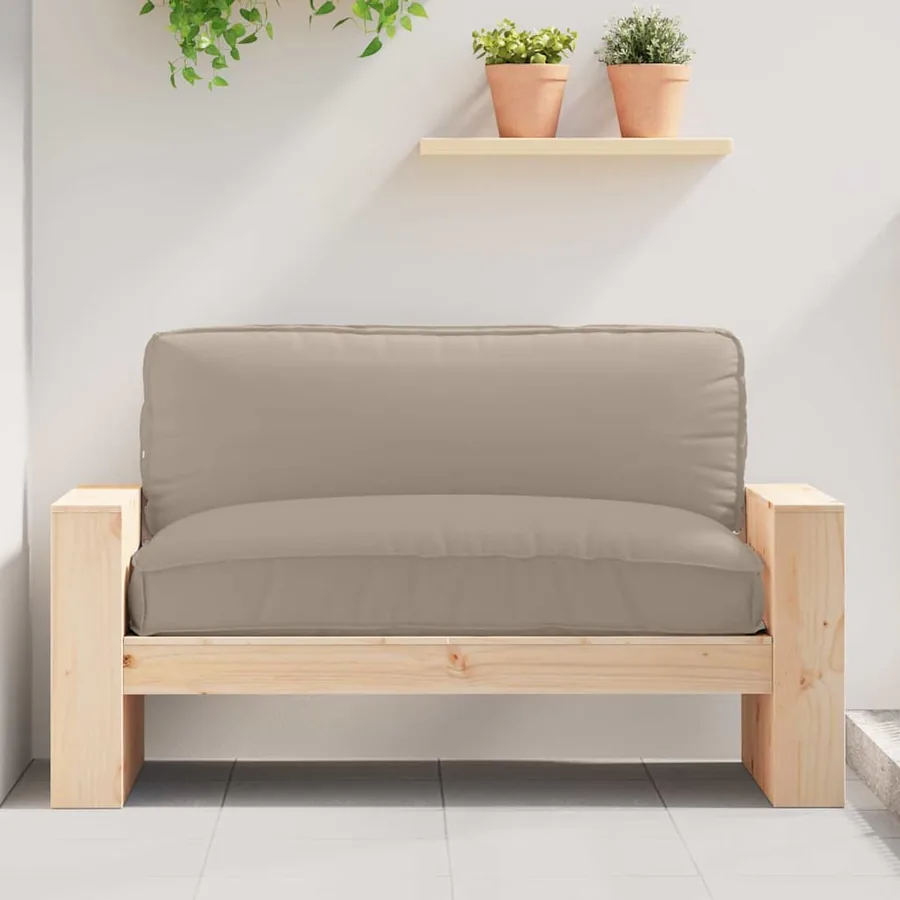 Coussin Taupe 120 x 80 x 12 cm Tissu Oxford