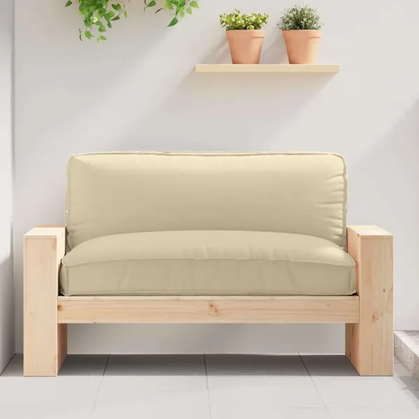Coussin Beige 120 x 80 x 12 cm Tissu Oxford