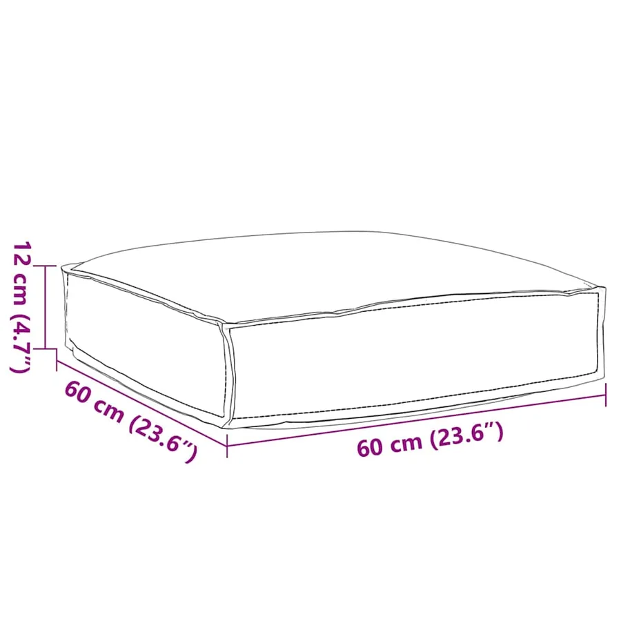 Coussin Bleu royal 60 x 60 x 12 cm Tissu Oxford - 8