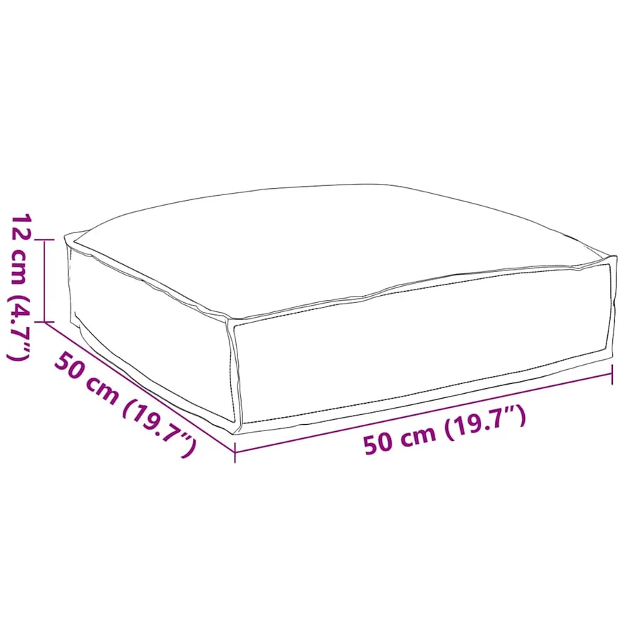 Coussin Bordeaux 50 x 50 x 12 cm Tissu Oxford - 7