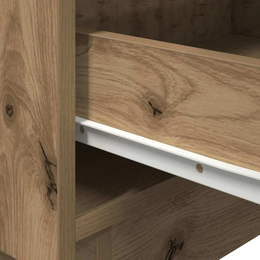 Cabinet de chevet 2 pc Chêne artisanal 45 x 40 x 55 cm - 11