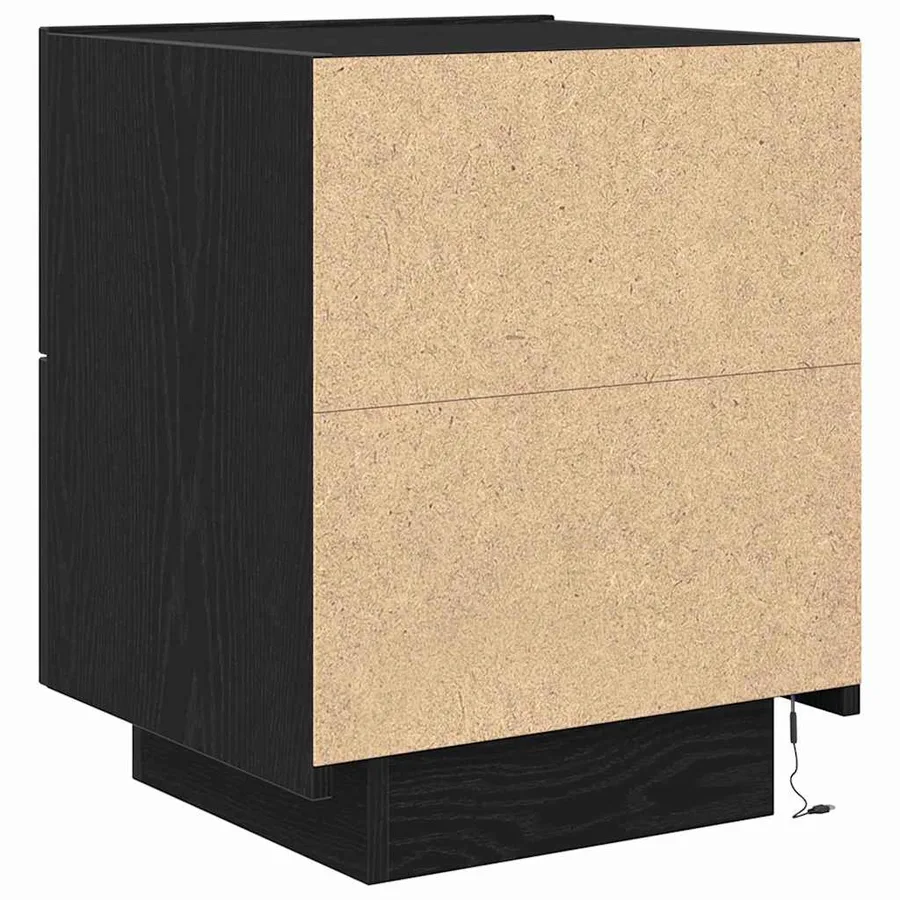 Cabinet de chevet avec tiroir 2 pcs Chêne noir 45 x 40 x 55 cm - 10