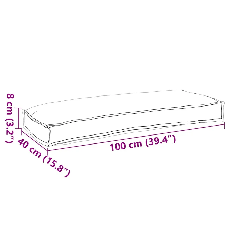 Coussin Beige 100 x 40 x 8 cm Tissu Oxford - 7