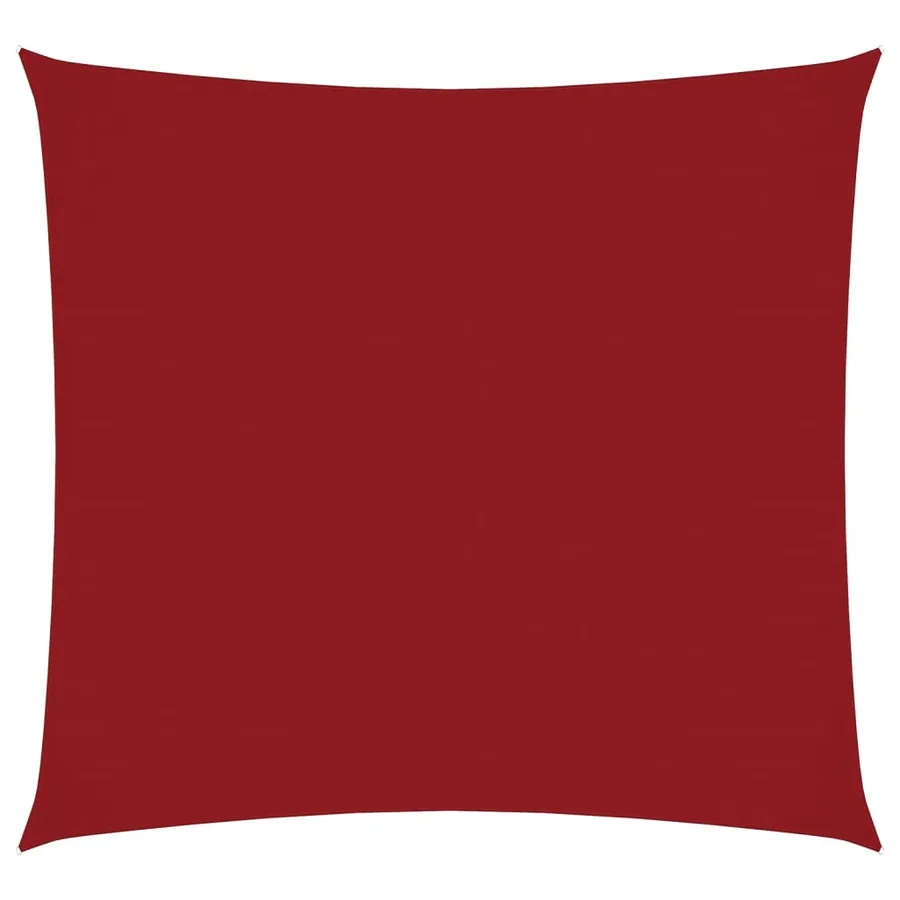 Voile de parasol tissu oxford carré 4x4 m rouge - 2
