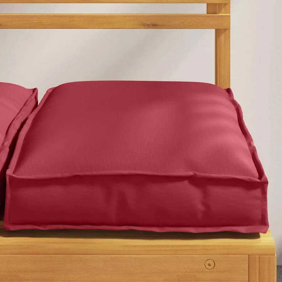Coussin 2 pcs Bordeaux 40 x 40 x 8 cm Tissu Oxford - 4