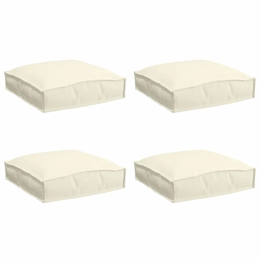 Coussin 4 pcs Crème 40 x 40 x 8 cm Tissu Oxford - 2