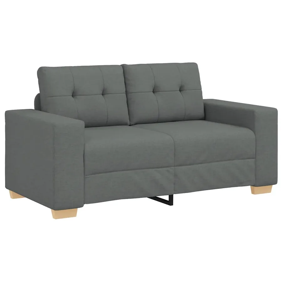 Canapé deux places gris foncé 160 x 77 x 82 cm en tissu - 2