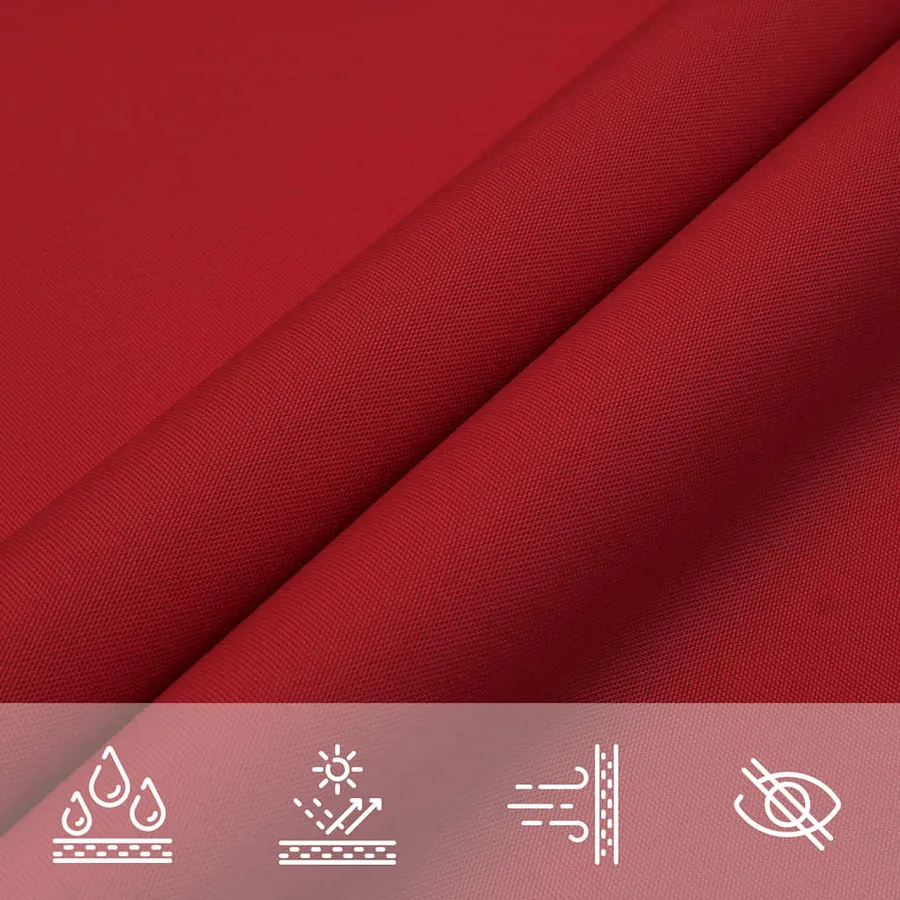Voile de parasol Tissu Oxford rectangulaire 4x6 m rouge - 7