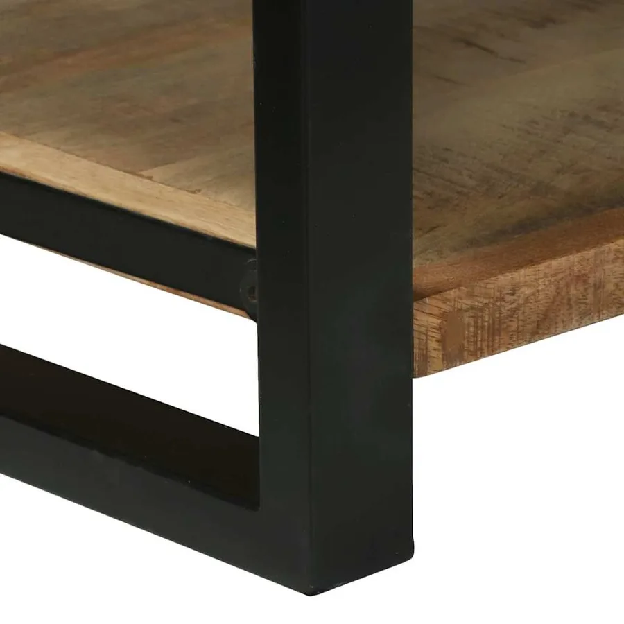 Boîte de rangement avec stockage Marron Bois de manguier massif - 9