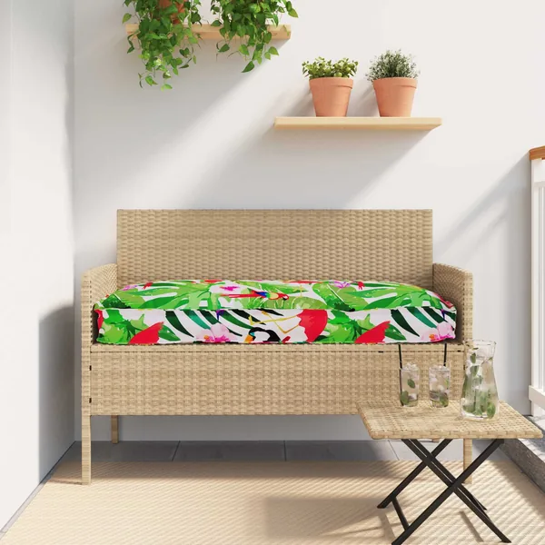 Coussin Floral Multicolore 120 x 60 x 12 cm Tissu Oxford