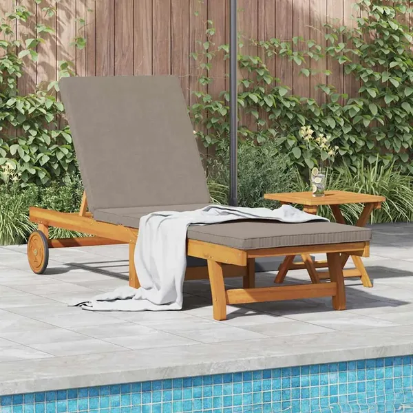 Transat Marron 199 x 63 x 85 cm Bois d'Acacia Massif