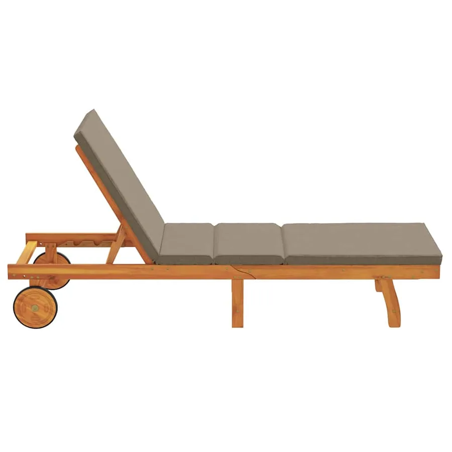Transat Marron 199 x 63 x 85 cm Bois d'Acacia Massif - 5