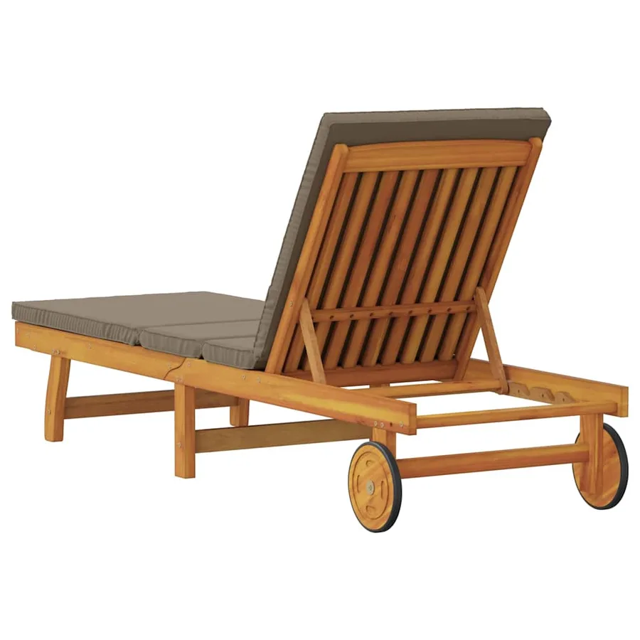 Transat Marron 199 x 63 x 85 cm Bois d'Acacia Massif - 6