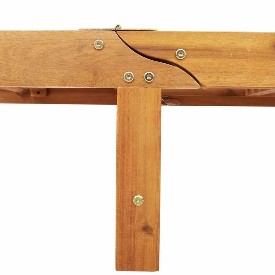 Transat 2-personne 2 pcs Marron Bois d'Acacia Massif - 6