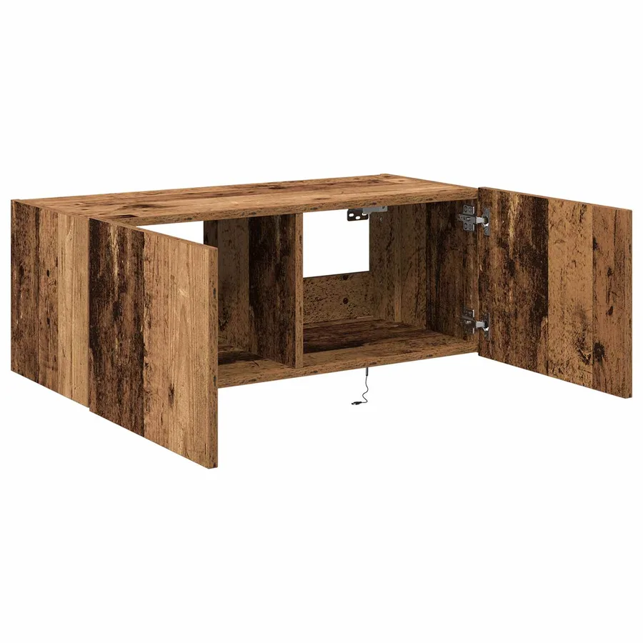 Meuble TV mural Bois ancien 80 x 35 x 31 cm Bois d'ingénierie - 7