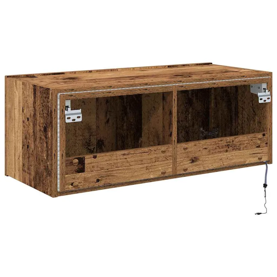 Meuble TV mural Bois ancien 80 x 35 x 31 cm Bois d'ingénierie - 8