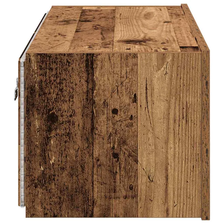 Meuble TV mural Bois ancien 80 x 35 x 31 cm Bois d'ingénierie - 9