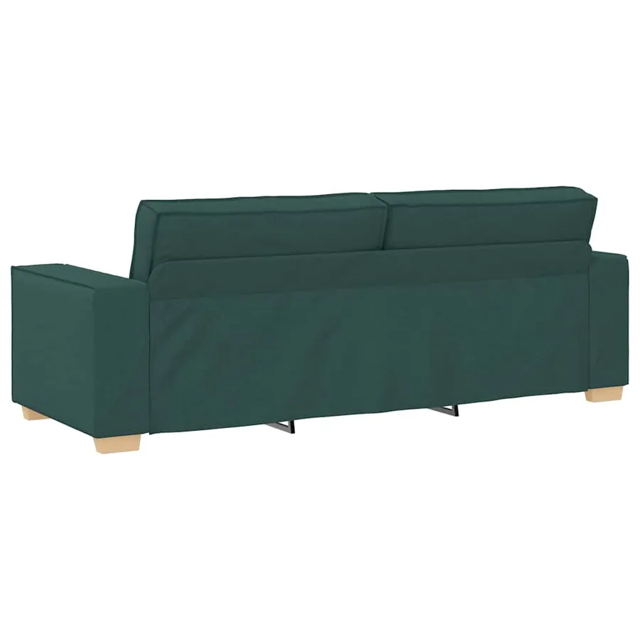 Canapé 3 pcs Vert foncé 220 x 80 x 84 cm Tissu en lin mélangé - 9