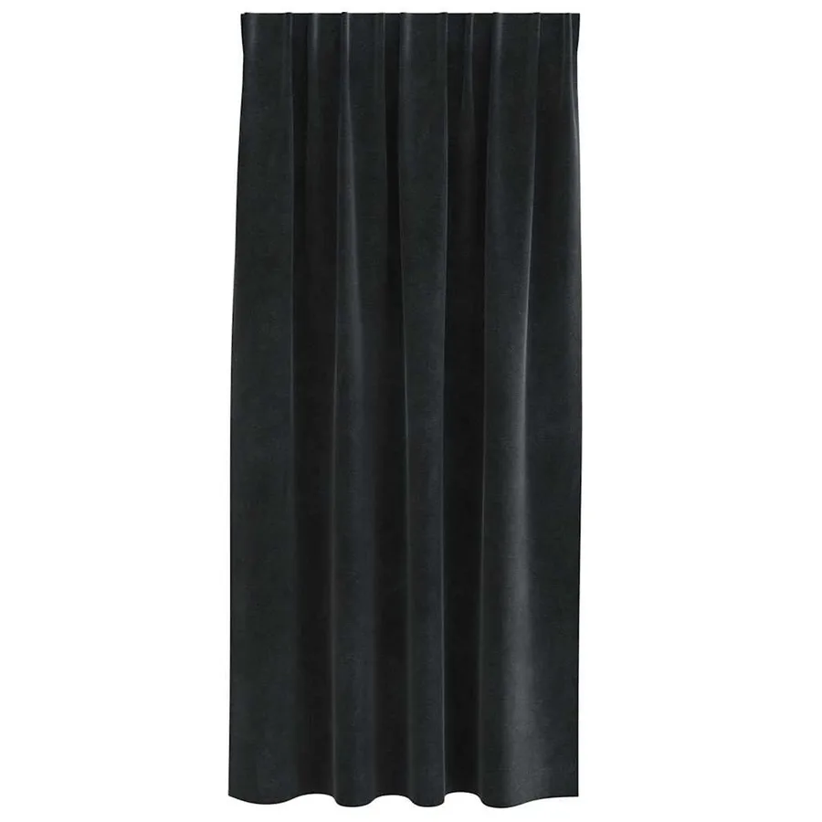 Rideaux occultants 2 pcs Noir 140 x 175 cm Velours - 4