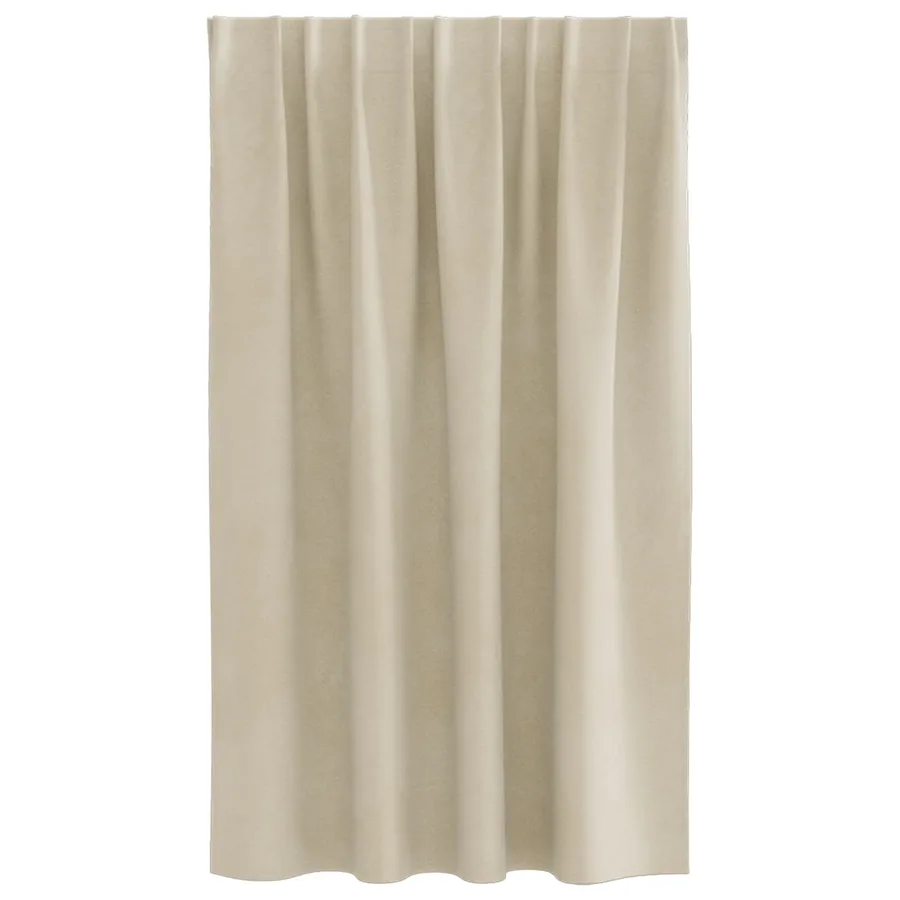 Rideaux occultants 2 pcs Crème 140 x 140 cm Velours - 4