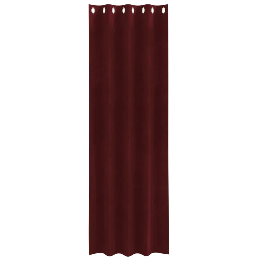 Rideaux occultants 2 pcs Bordeaux 140 x 260 cm Velours - 4