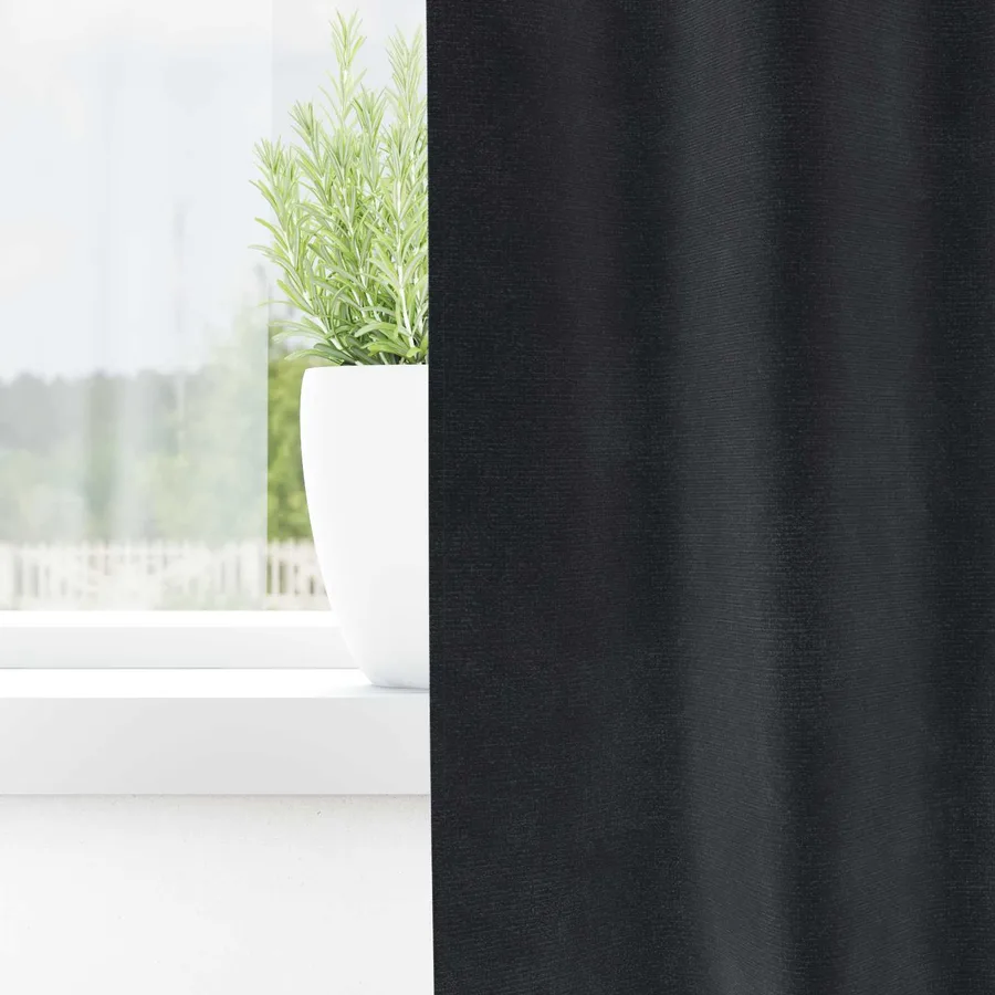 Rideaux occultants 2 pcs Gris foncé 140 x 245 cm Velours - 3