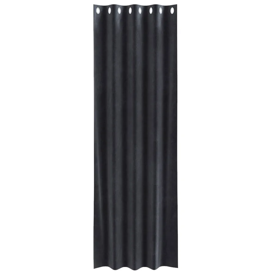 Rideaux occultants 2 pcs Gris foncé 140 x 245 cm Velours - 4