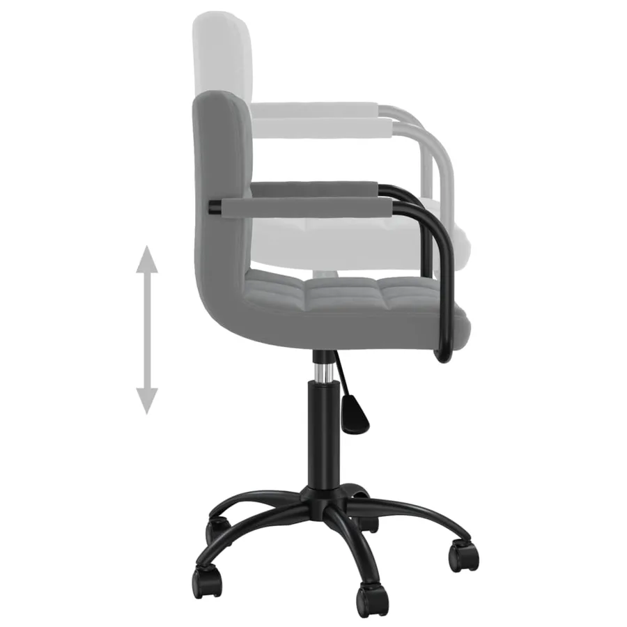 Chaises pivotantes à manger lot de 6 gris foncé velours - 5
