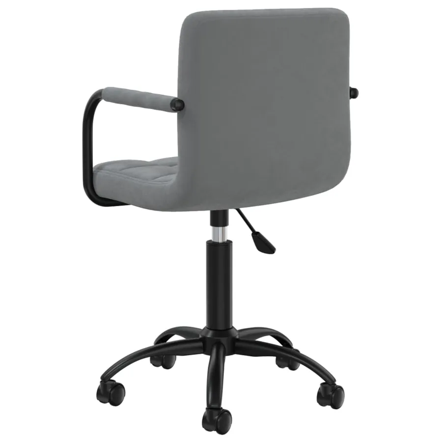 Chaises pivotantes à manger lot de 6 gris foncé velours - 6
