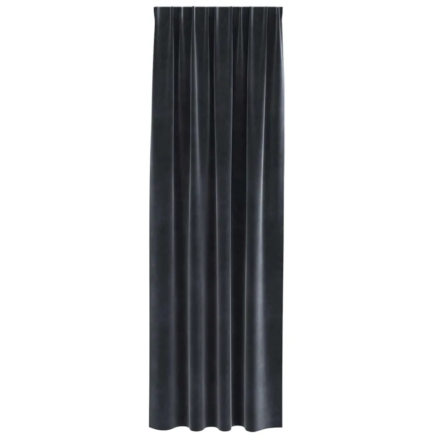 Rideaux occultants 2 pcs Gris foncé 140 x 260 cm Velours - 4