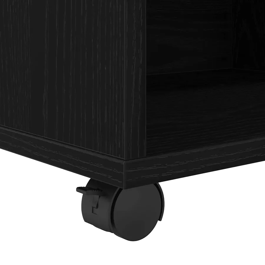 Armoire de rangement avec roue Chêne noir 46 x 36 x 59 cm - 10