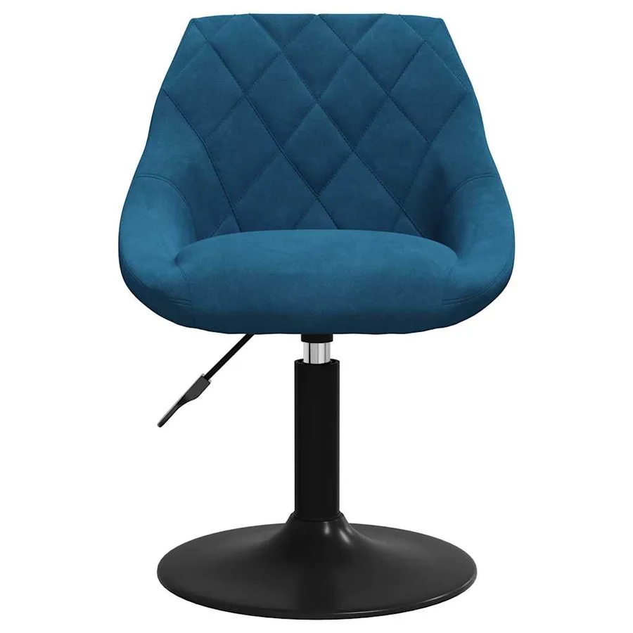 Chaises pivotantes à manger lot de 4 bleu velours - 4