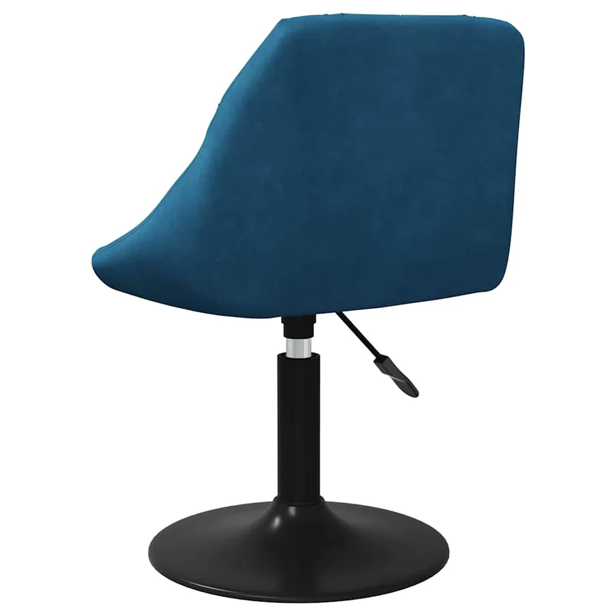 Chaises pivotantes à manger lot de 4 bleu velours - 6