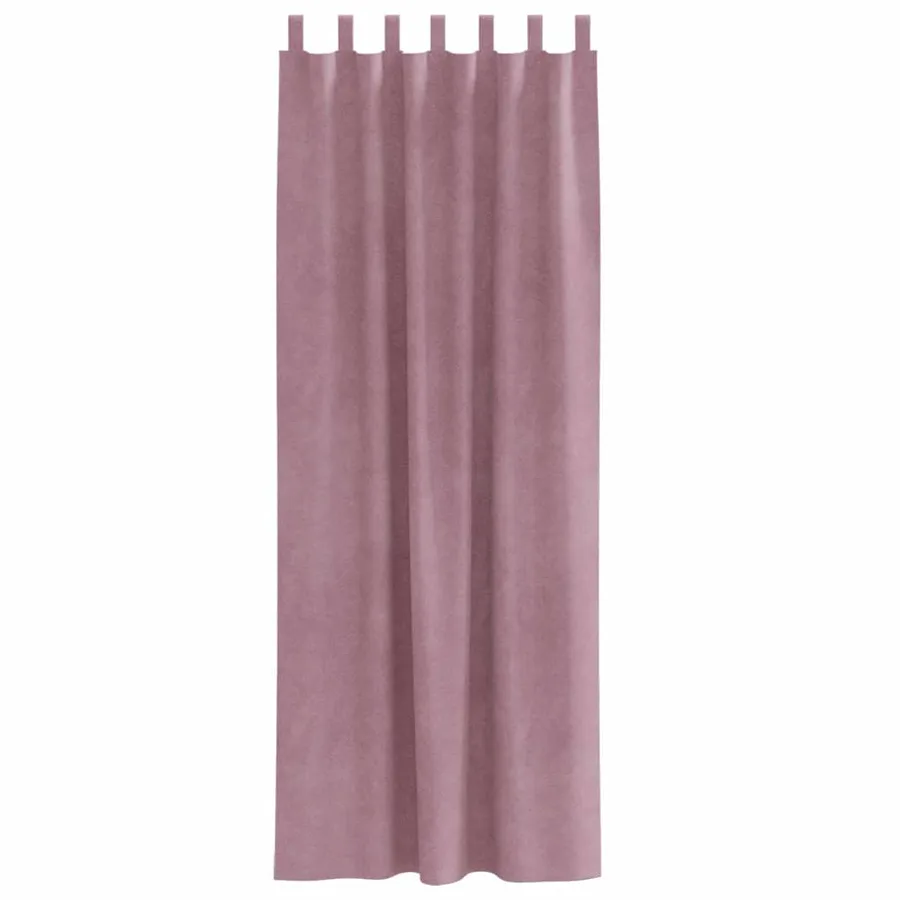 Rideaux occultants 2 pcs Rose foncé 140 x 245 cm Velours - 4