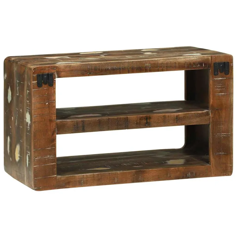 Meuble TV 60 x 32 x 36 cm Bois massif de récupération - 5