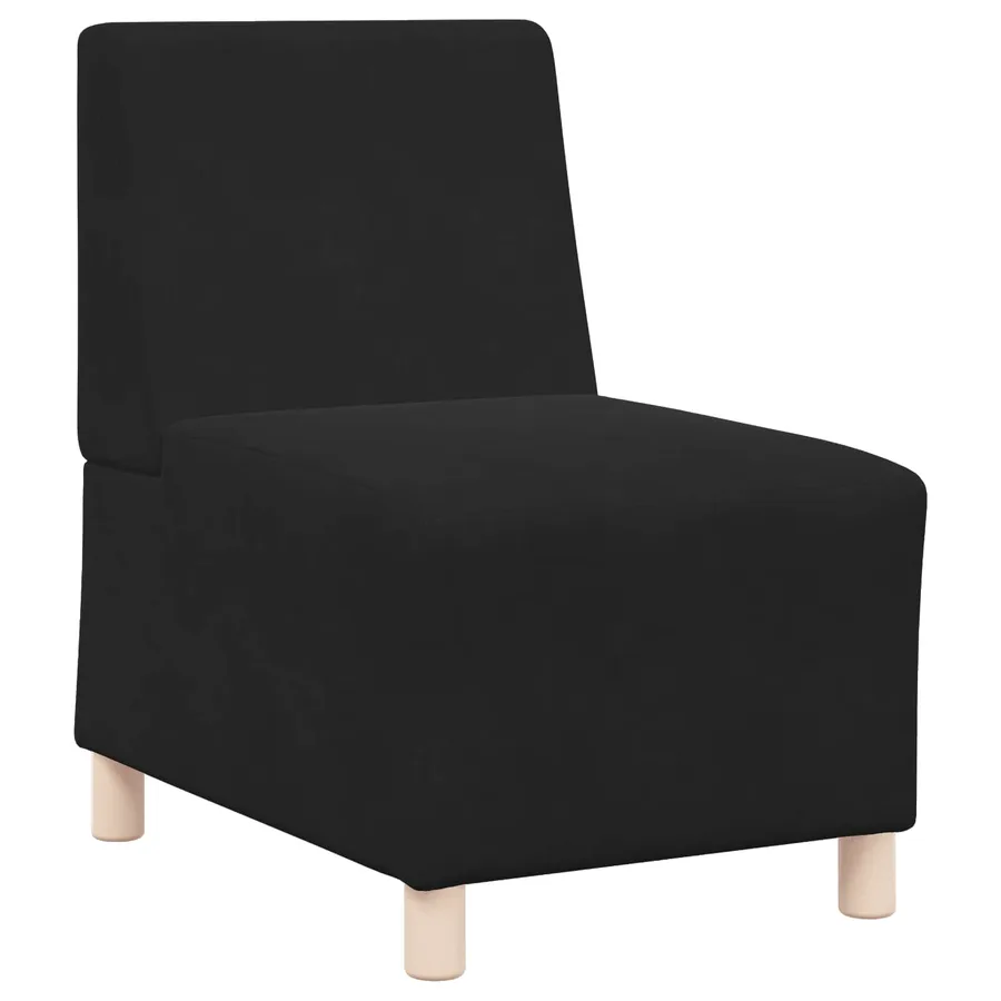 Fauteuil noir 55 cm velours - 2