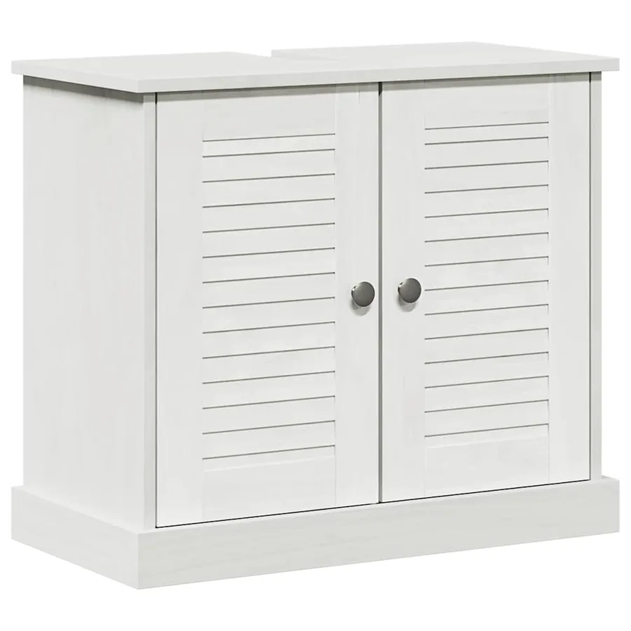 Ensemble de mobilier de salle de bain 3 pcs Blanc antique - 5