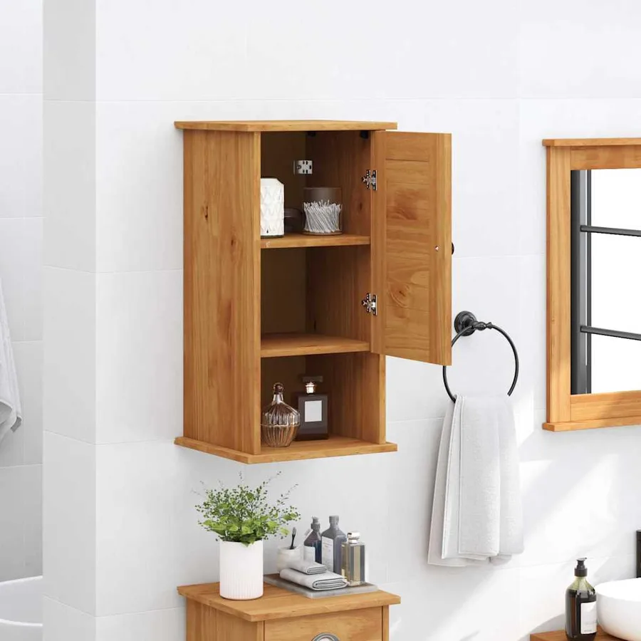 Armoire de salle de bain avec porte VIGO Marron et Marron Miel - 4